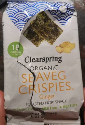 Organic seaveg Crispies (Ginger) - 5021554002567