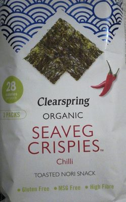 Seaveg crispies chilli toasted nori snack - 5021554003373