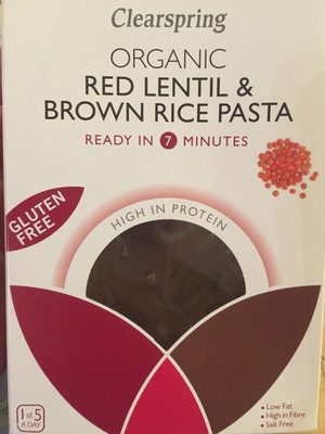 Red lentil & brown rice pasta - 5021554003595