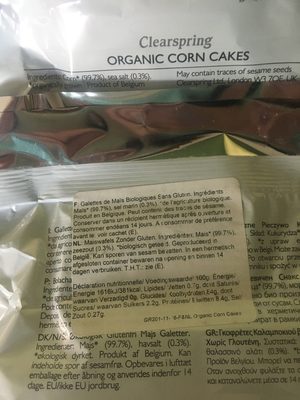 Organic Corn Cakes - 5021554987635