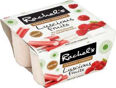 Rachel's Luscious Raspberry and Rhubarb Yogurts - 5021638000021