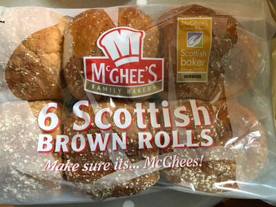 6 scottish brown rolls - 5022111011152