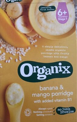 Organix banana mango portidge - 5024121224317