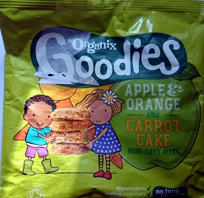 Organix Goodies - Apple & Orange And Carrot Cake Mini Oaty Bites - 5024121427800
