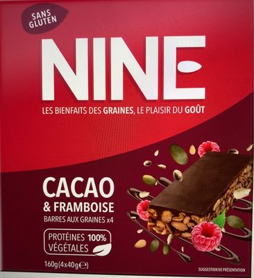 Barres NINE Cacao & Framboise - 5024278001854