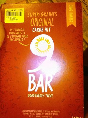 9 Bar Original Carob Hit Bars - 5024278006217