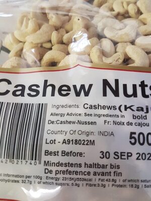 Cashew Nuts - 5025042021740