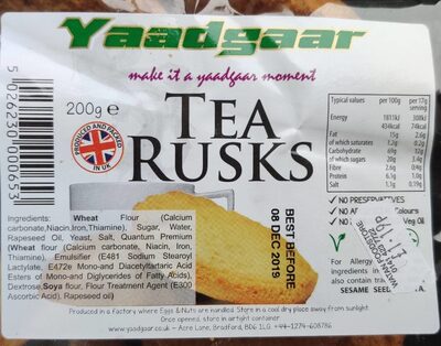Tea Rusks - 5026230000653