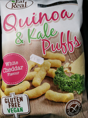 Eat Real Quinoa & Kale Puffs White Cheddar - 5026489489865