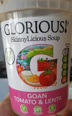 GLORIOUS! skinny lucious soup goan tomato&lentil - 5027040012768