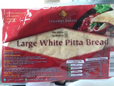 Large white pitta bread - 5027255078658
