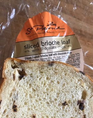 St Pierre Chocolate Chip Sliced Brioche Loaf 500G - 5027952008750