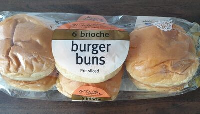 6 pre-sliced brioche Burger Buns - 5027952012511