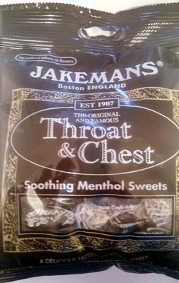 Throat & Chest Soothing Menthol Sweets - 5030104001202