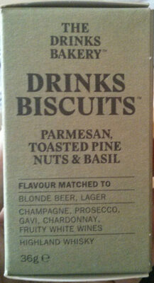 Drinks Biscuits: Parmesan, Toasted Pine Nuts & Basil - 5030600064022
