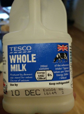 Whole milk - 5031021057976