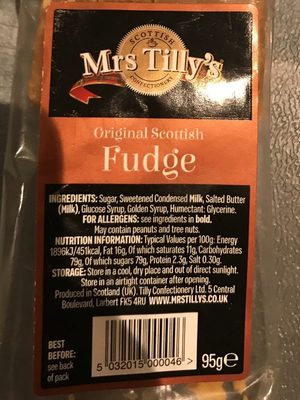 Mrs Tilly's Vanilla Fudge 95G - 5032015000046