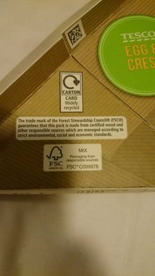 Tesco Egg And Cress Sandwich - 50436705