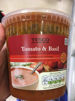 Tesco Tomato and Basil Soup - 5050179965964