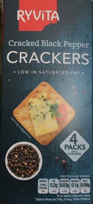 Ryvita Cracker For Cheese Black Pepper 175G - 5050974001331