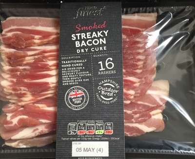 Smoked Streaky Dry Cure Bacon - 5051399038643