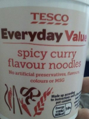 Spicy curry flavour noodles - 5051898316907