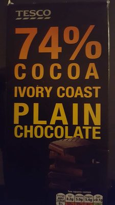 74% cocoa ivory coast plain chocolate - 5052004759885
