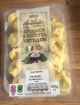 Authentic delicious spinach & ricotta tortelloni - 5052109749507