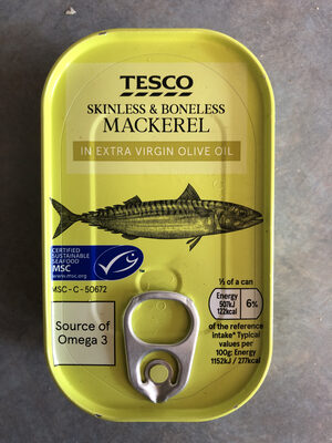 Mackerel In Extra Olive Oil Skinless And Boneless - 5052109876630