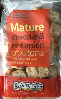 Mature cheddar & red onion croutons - 5052319093254