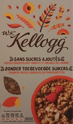 W.k Kellogg muesli croustillant abricot et graines de courge - 5053827186643