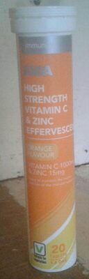 High strength vitamin c & zinc effervescent - 5054070441770