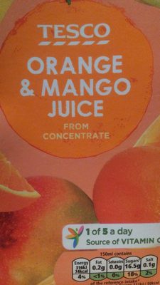 Orange and mango juice from concentrate - 5054269691535