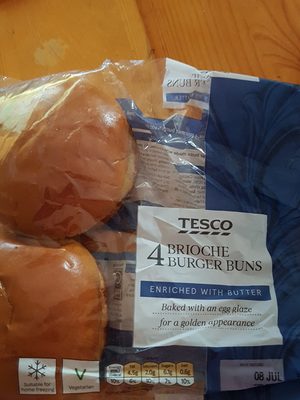 Tesco Brioche Buns 4 Pack - 5054402747914