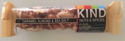 Kind Nuts & Spices Caramel Almond & Sea Salt Bar - 5054678300011