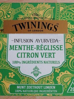 Infusion Ayurveda de twining. Goût menthe réglisse citron vert - 5055953903026
