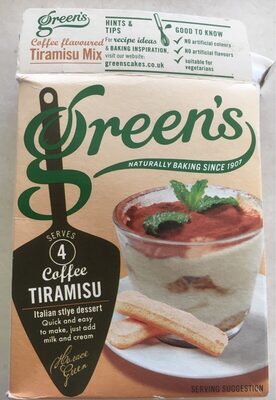 Greens Tiramisu Mix 70G RRP 79P - 5056036500637