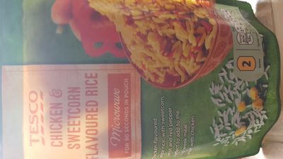 Tesco Chicken and Sweet Corn Microwave Rice - 5057008025219