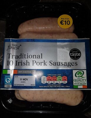 Traditional Irish pork sausages - 5057008616837