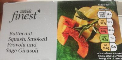 Butternut squash, smoked provola and sage girasoli - 5057545807316