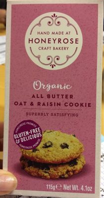 Organic all butter oat & raisin cookie - 5060028801756