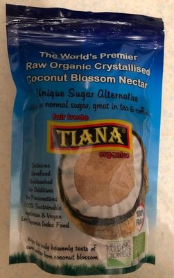 TIANA Fairtrade Organics Raw Crystallised Coconut Nectar - 5060043610616