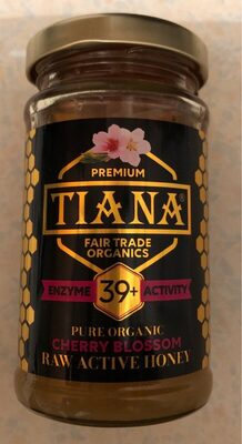 TIANA Fairtrade Organics Raw Active Cherry Blossom Honey (39+) - 5060043610623