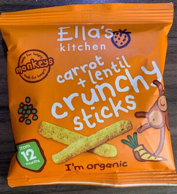 Ella's Kitchen Carrots + Lentils Crunchy Sticks - 5060107337336