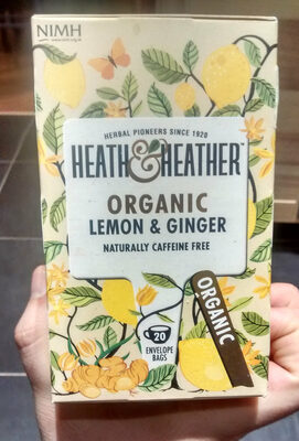 Organic Lemon & Ginger Tea 20 sachets - 5060123609509