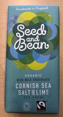 Organic rich milk chocolate cornish sea salt and lime - 5060137140494