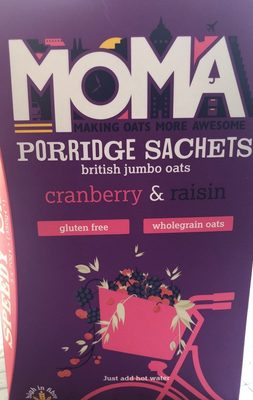 Porridge sachets british jumbo oats cranberry&raisin - 5060146371230