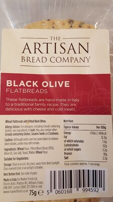 Black Olives flatbreads - 5060168994592