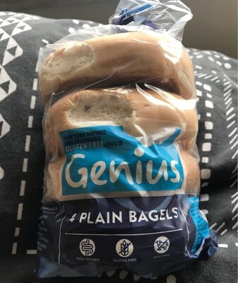 Genius Gluten Free Plain Bagels X4 - 5060195906360