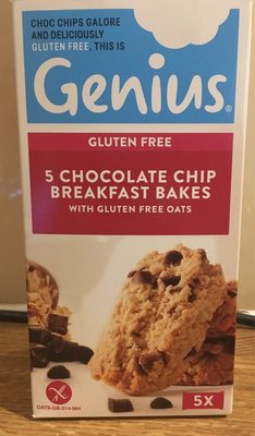 Genius Gluten Free Breakfast Bakes, Chocolate Chip & Oat - 5060195907572